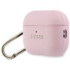 Etui Guess Grained Classic Logo do       AirPods Pro 3 różowy